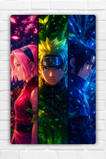 Naruto Team 7 Metal Poster