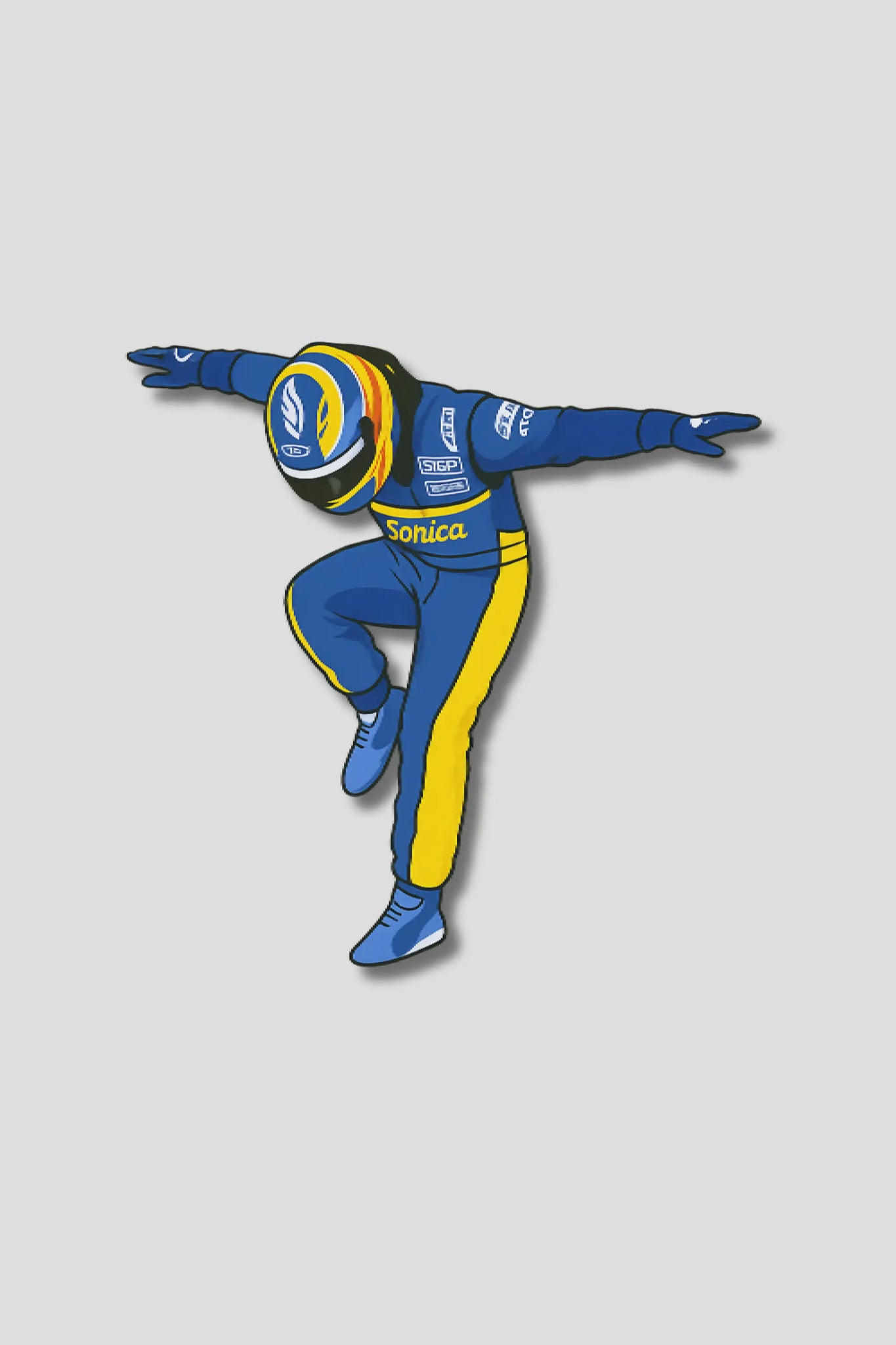 Formula One Car Driver Sticker