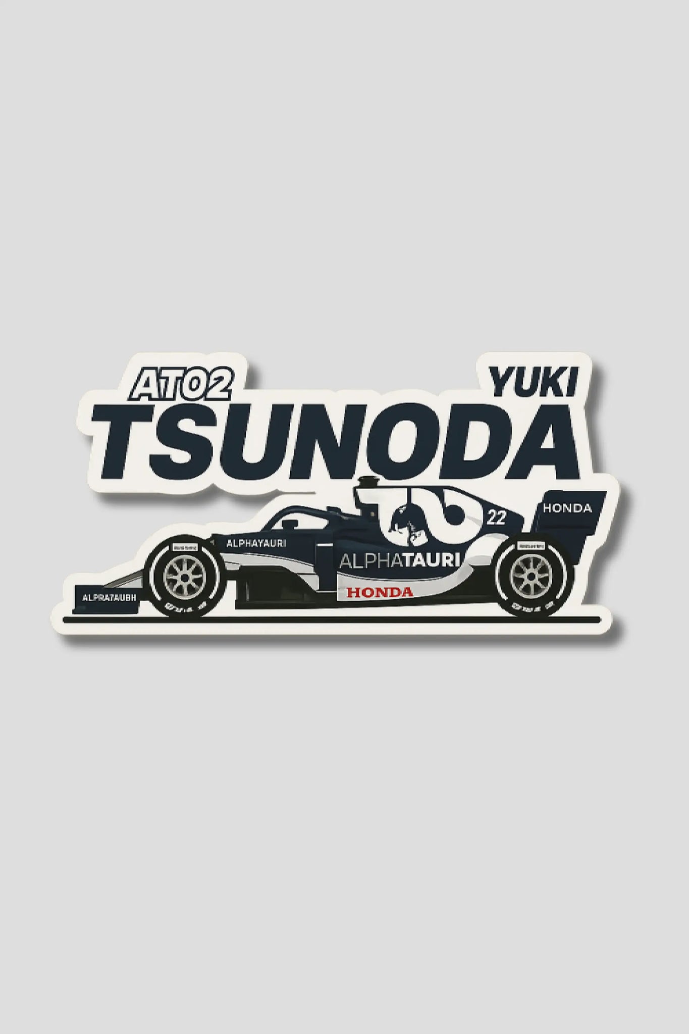 Yuki Tsunoda Formula 1 Car Sticker